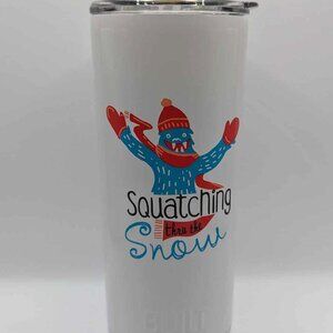 NEW BUILT Squatching Thru the Snow 20oz Tumbler with Straw
